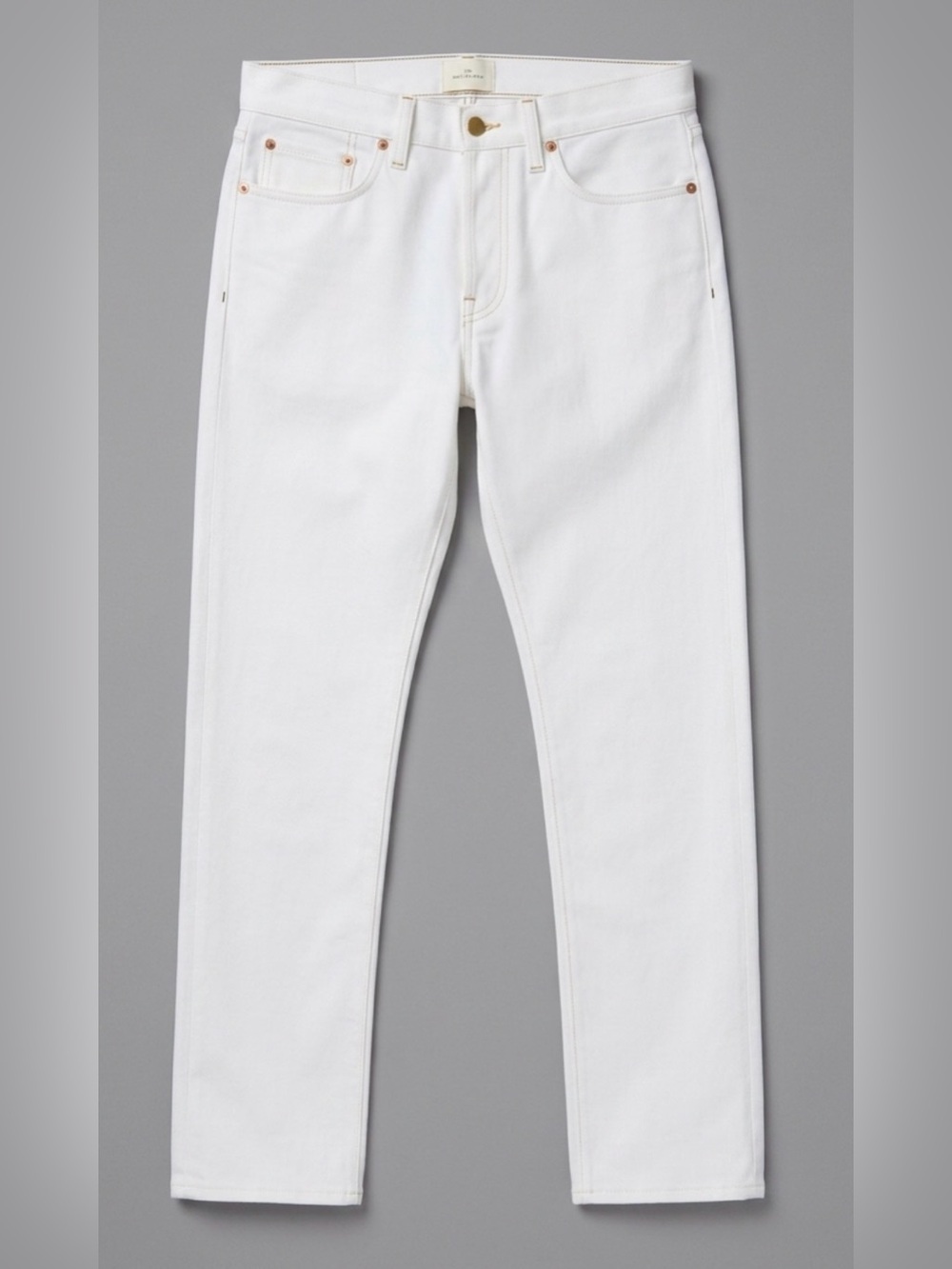 Sid Mashburn White Straight Jeans